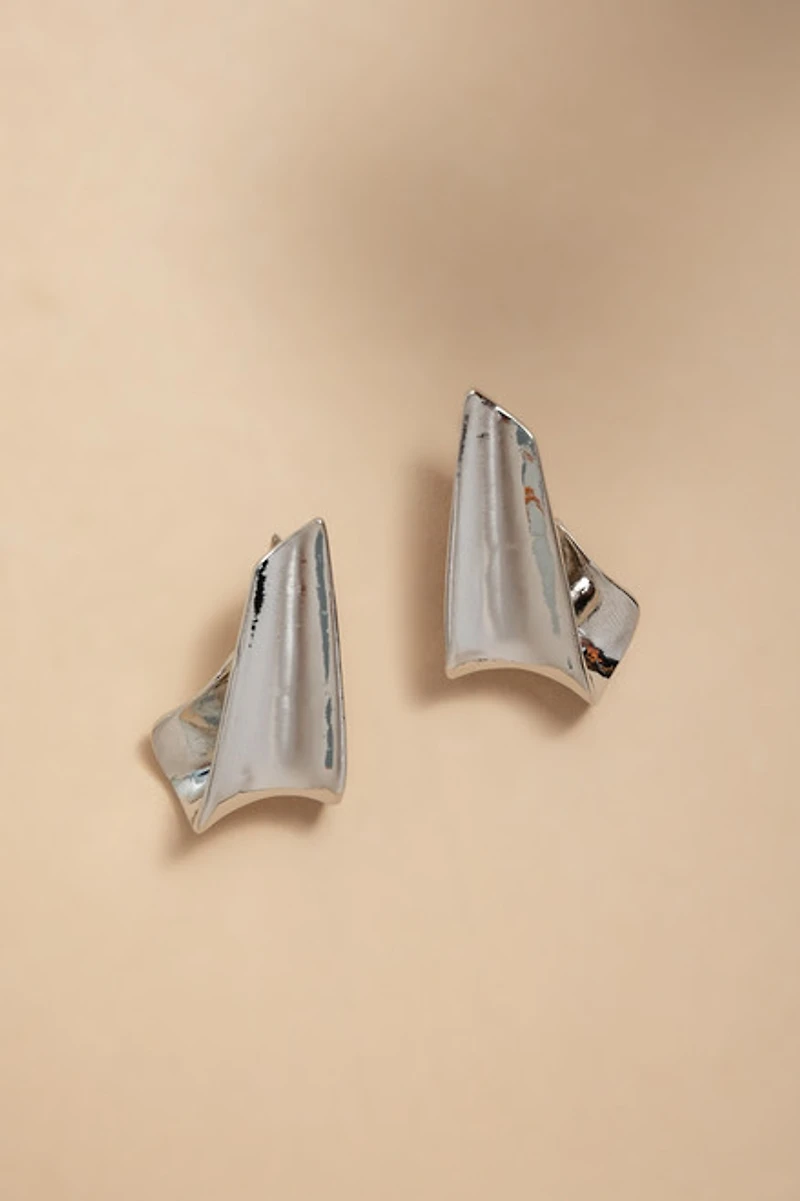 Kathie Sculptural Swoop Drop Earrings
