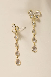 Erin Crystal Butterfly Linear Drop Earrings