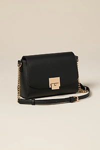Ashley Metal Lock Crossbody Bag