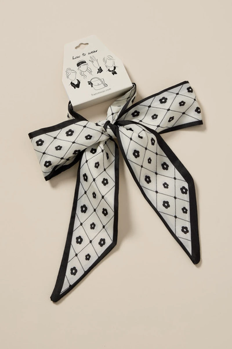 Marie Diamond Flower Dot Headwrap