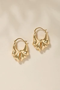 Carrie Tied Bow Hoop Earrings