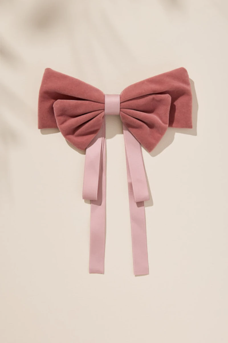 Dona Velvet Double Bow Hair Barrette