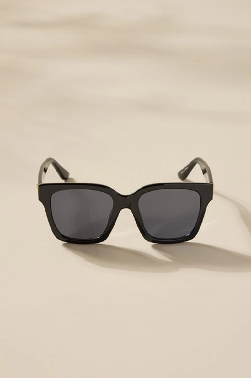 Aloura Heart Detail Square Sunglasses