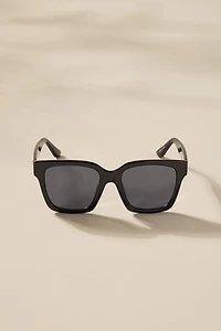 Aloura Heart Detail Square Sunglasses