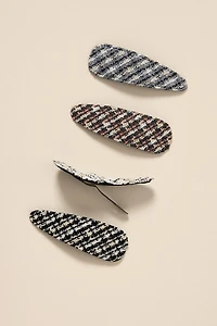 Maria Plaid Hair Barrette Set