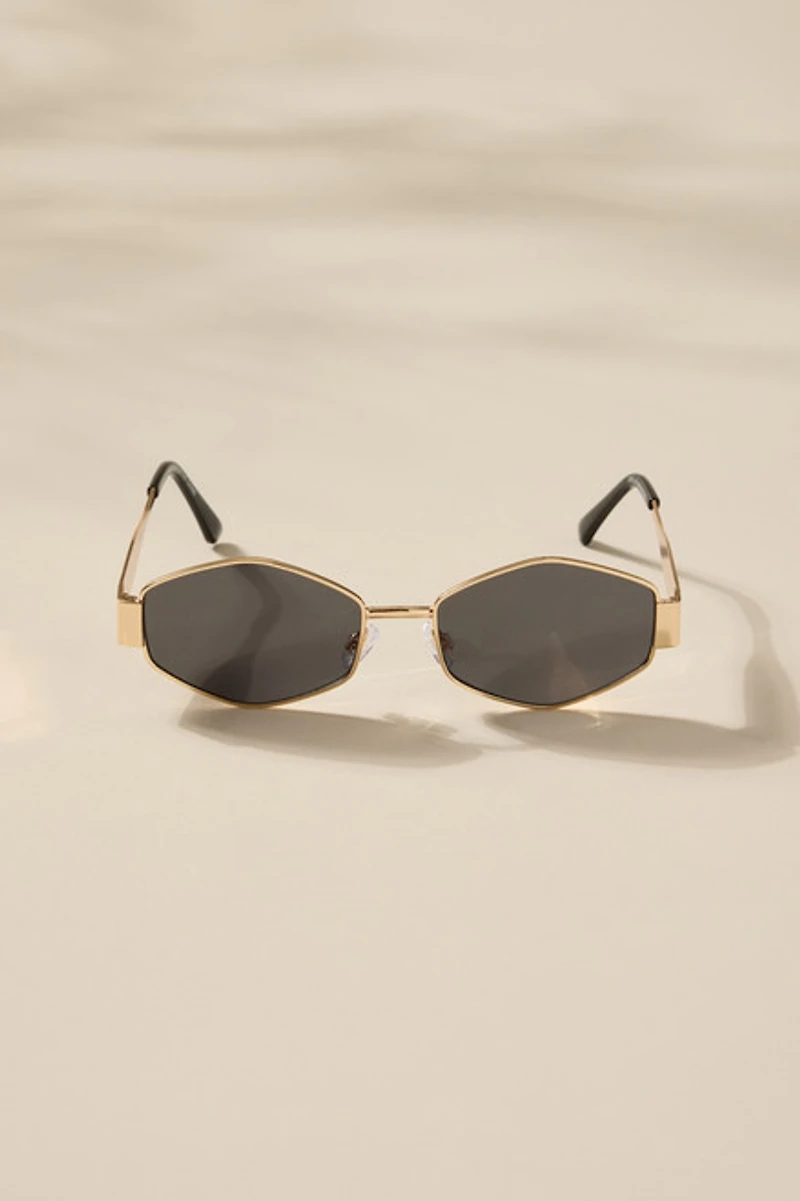 Trina Hexagon Metal Frame Sunglasses