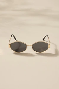 Trina Hexagon Metal Frame Sunglasses