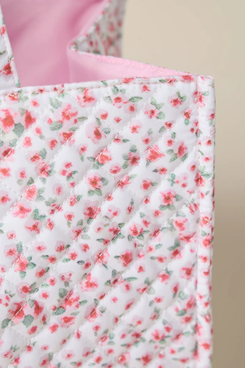 Mary Floral Quilted Tote Bag