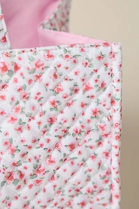 Mary Floral Quilted Tote Bag