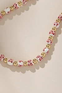 Roxanne Floral Ceramic Bead Strand Necklace