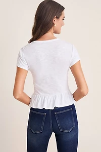 Wendy Smocked Peplum Tee