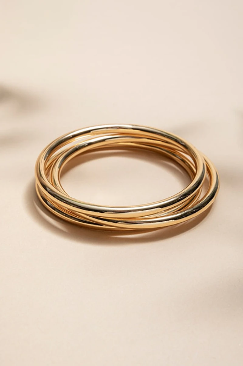 Denise Gold Bangle Bracelet Set