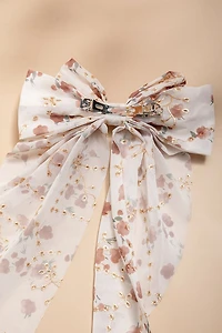 Molly Floral Bow Hair Barrette