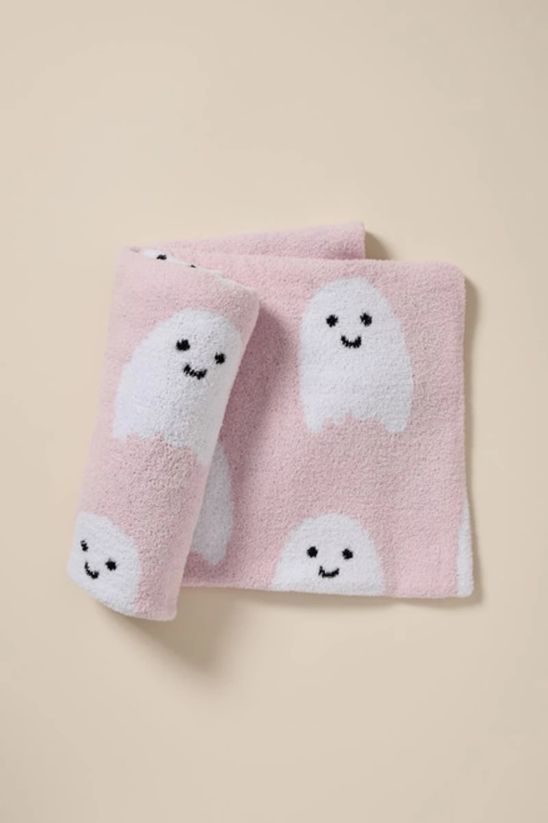 Pink Ghost Halloween Blanket