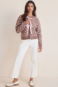 Sophie Polka Dot Tie Front Cardigan