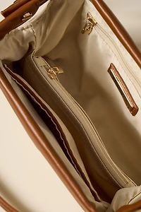 Tanya Canvas Faux Leather Crossbody Bag