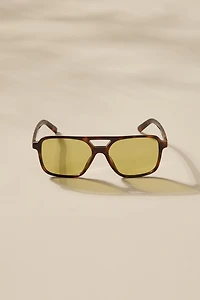 Dora Tort Shell Plastic Aviator Sunglasses