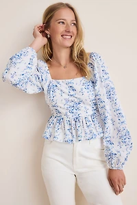 Angie Long Sleeve Bow Back Blouse