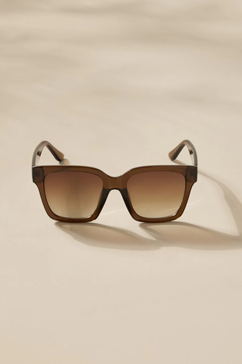 Una Oversized Square Sunglasses