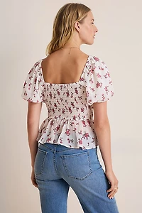 Nora Puff Sleeve Floral Blouse
