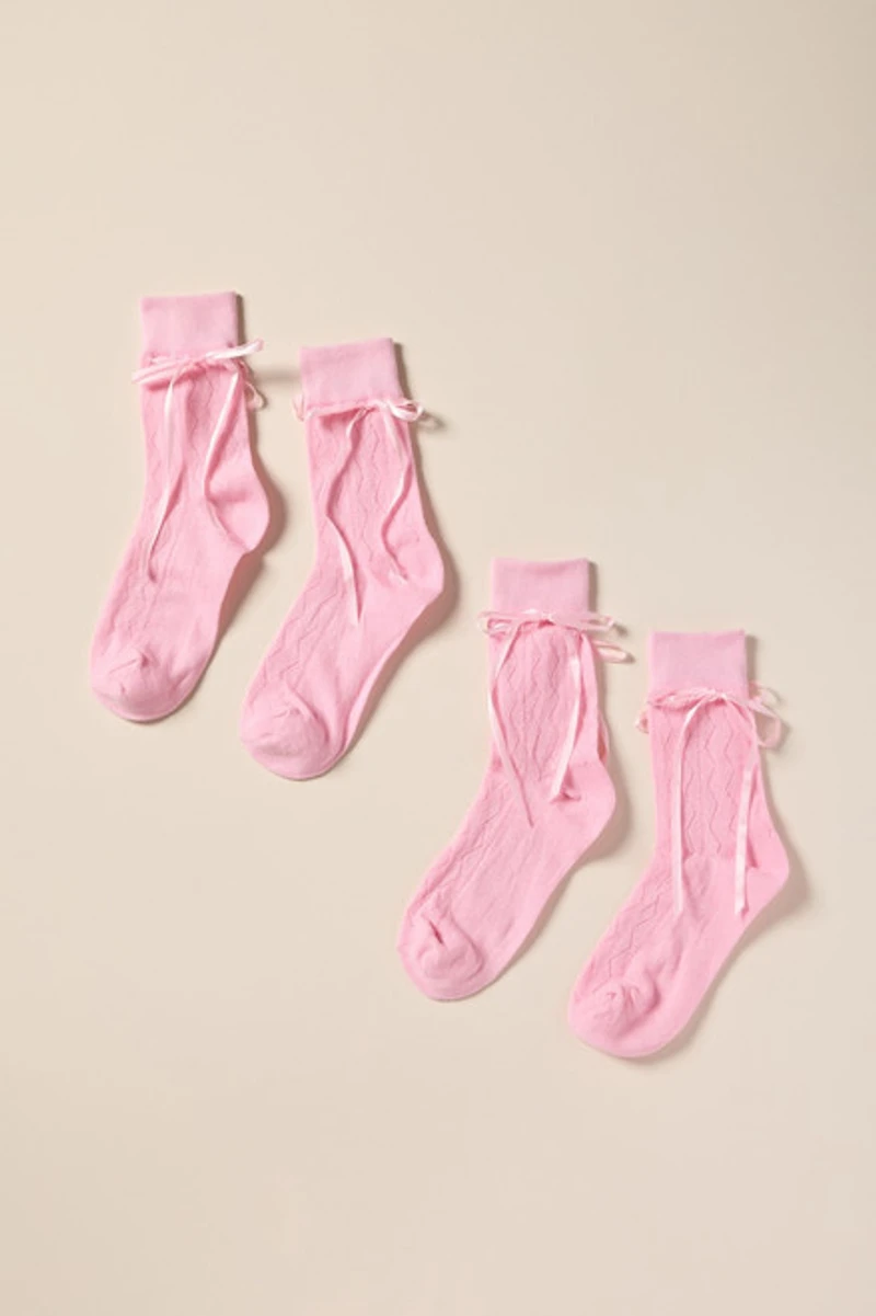 Dana Ribbon Bow Sock Set