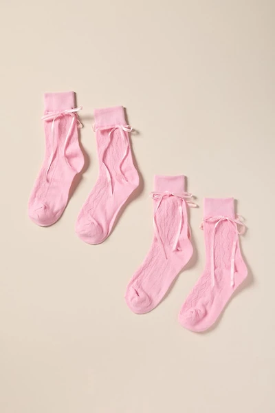 Dana Ribbon Bow Sock Set