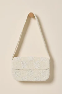 Emily Rosette Beaded Shoulder Bag