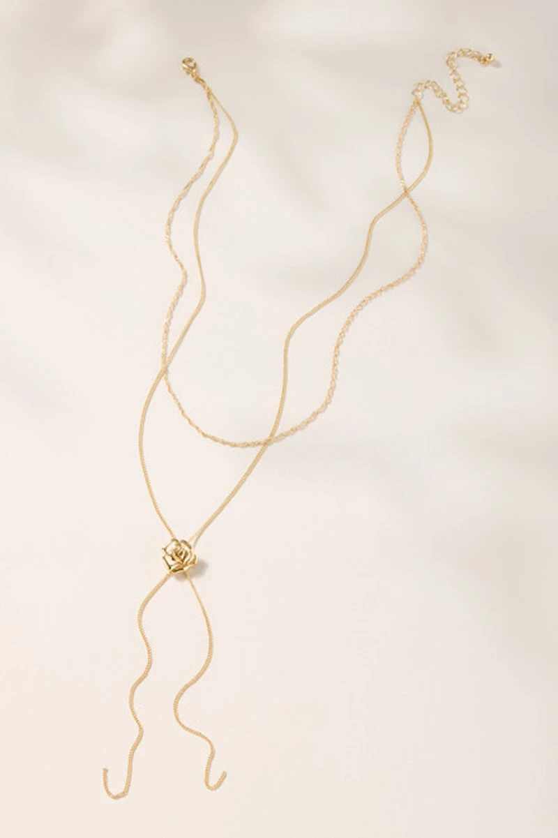 Grace Rosette Layered Pendant Necklace