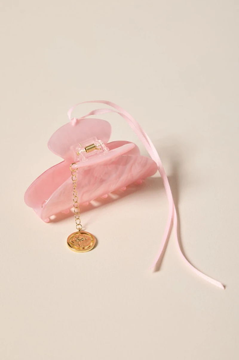Tonia Ribbon Charm Hair Claw