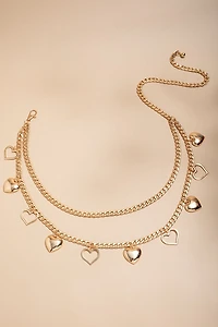 Sandra Heart Charm Chain Belt