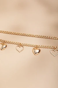 Sandra Heart Charm Chain Belt