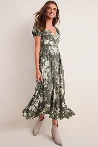 Lydia Bow Back Floral Maxi Dress
