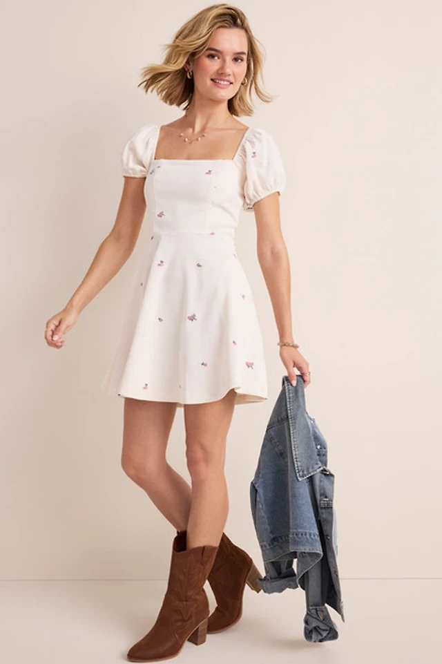 bali antoinette corduroy mini dress Bali Antoinette Corduroy Mini Dress at MarketFair Shoppes in Princeton, NJ