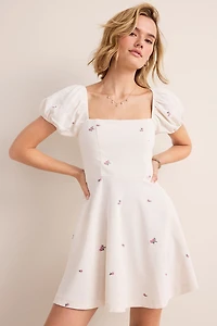 Pam Embroidered Corduroy Mini Dress