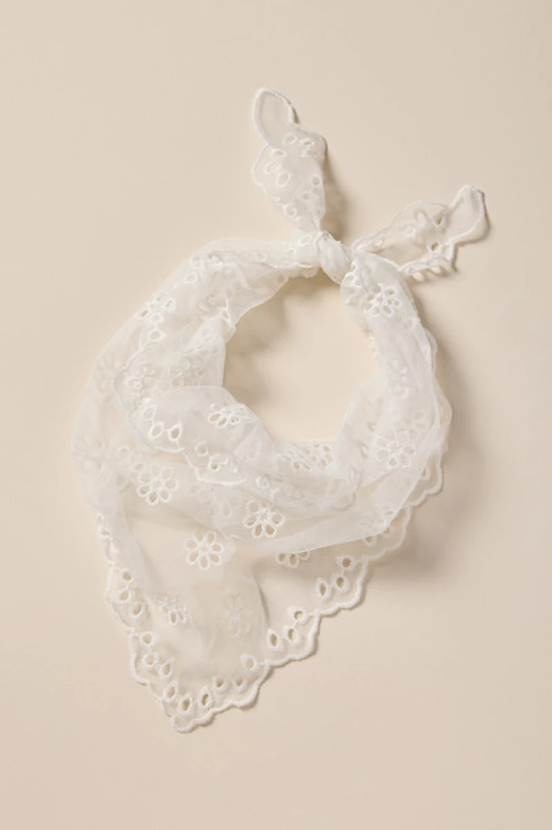 Robin Lace Floral Eyelet Scarf