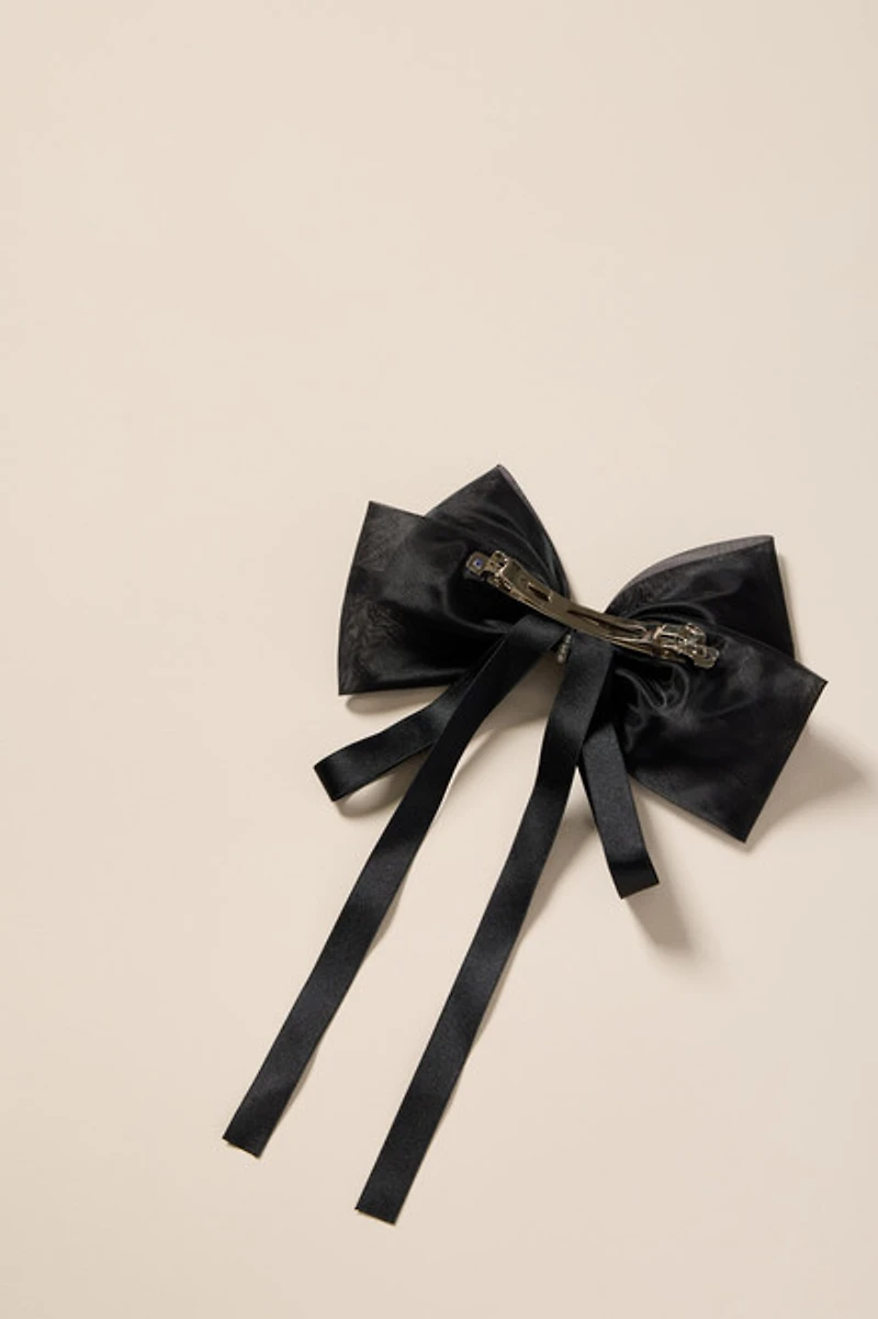 Ines Bow With Pearls Hair Barrette