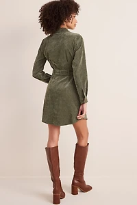 Raquel Corduroy Shirt Dress