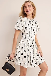 Lora Bow Stripe Mini Dress