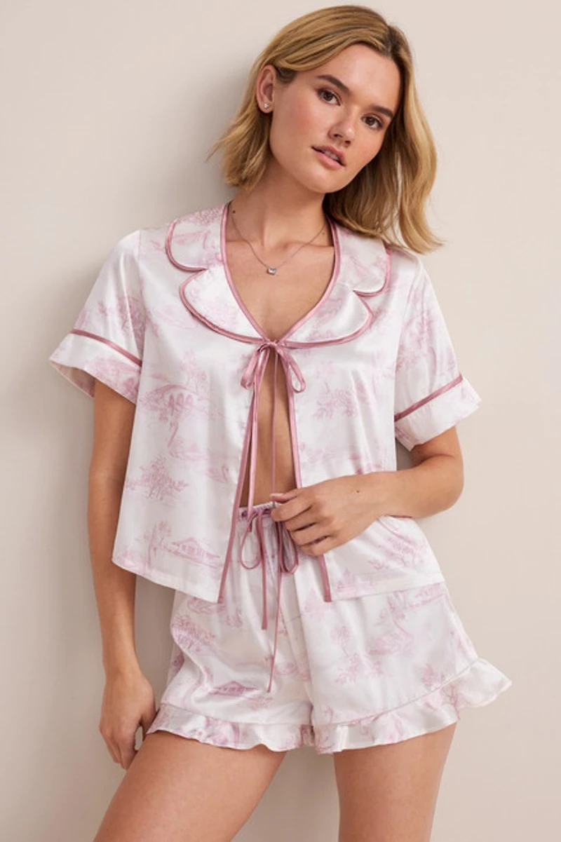Emma Swan Print Satin Pajama Set