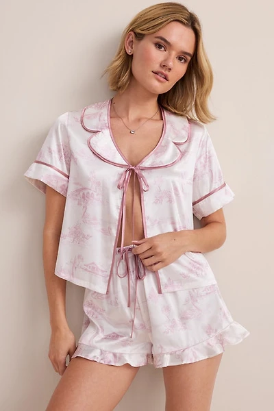 Emma Swan Print Satin Pajama Set