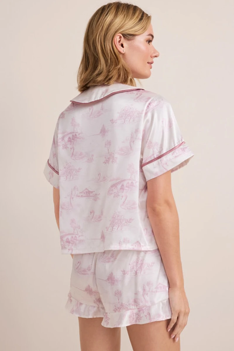 Emma Swan Print Satin Pajama Set