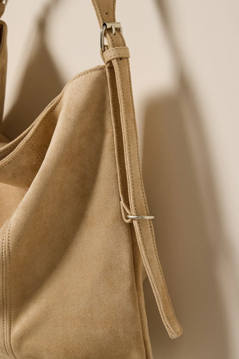 Alice Faux Suede Slouchy Tote Bag