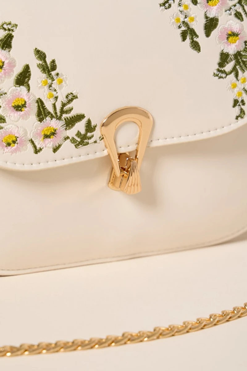 Elise Flower Stitch Corssbody Bag