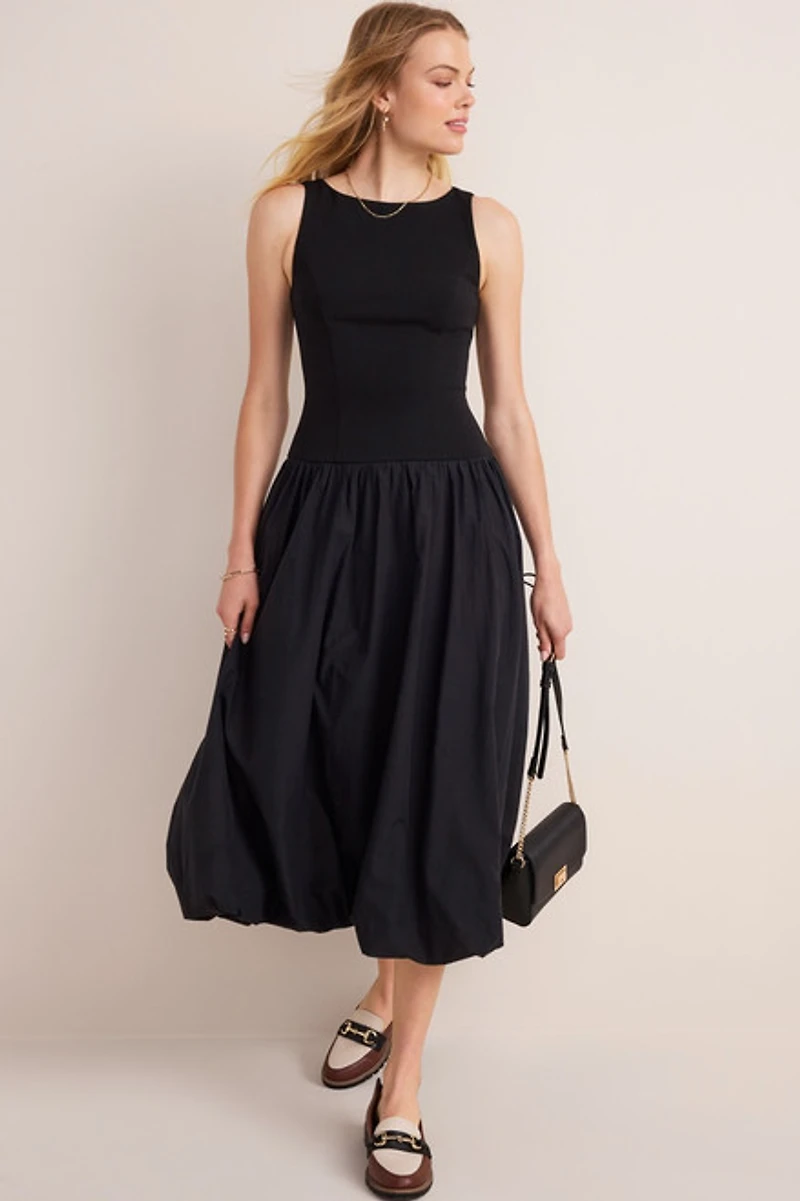 Eliza Bubble Hem Midi Dress