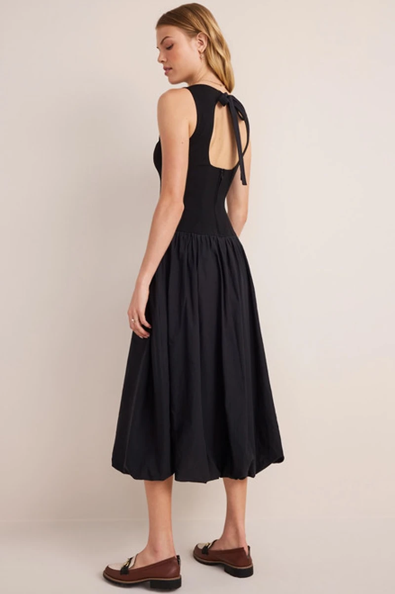 Eliza Bubble Hem Midi Dress