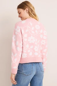 Tina Floral Crewneck Pullover Sweater