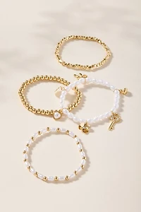 Hailey Pearl Stretch Bracelet Set