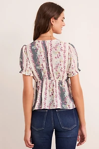Rachel V Neck Floral Blouse
