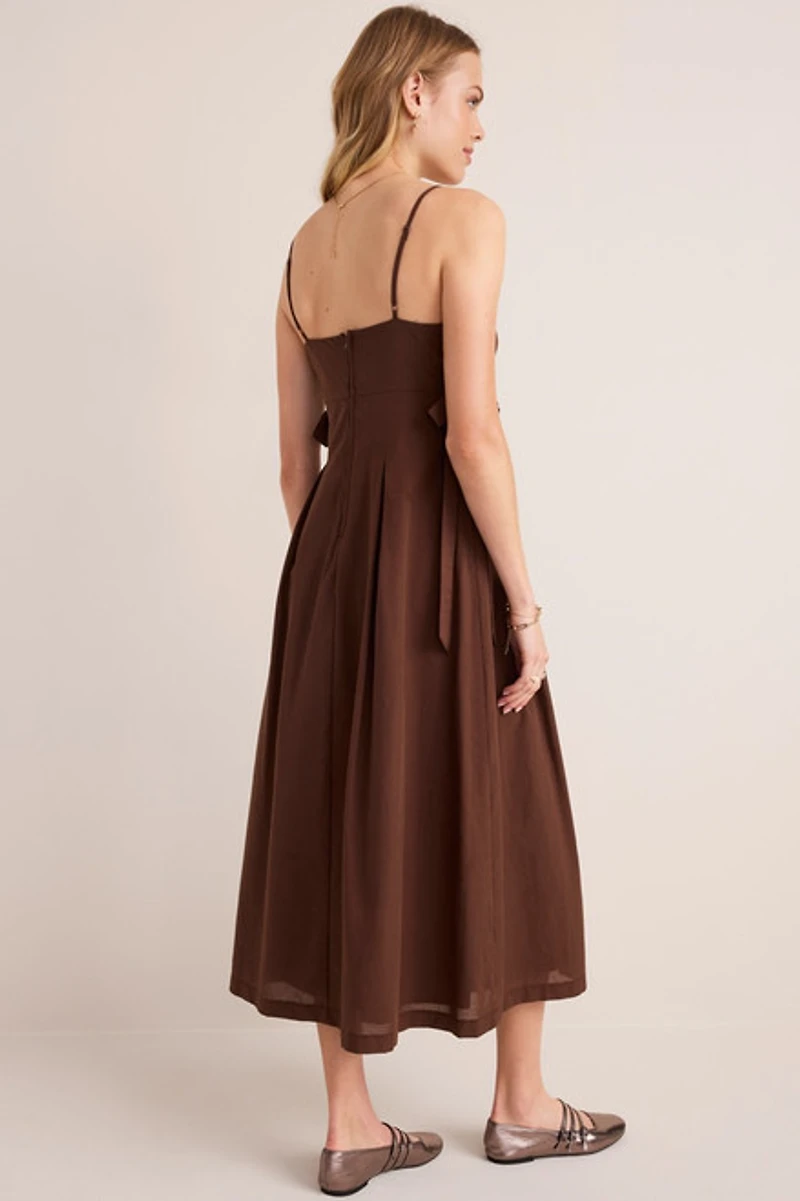 Gabriela Side Bow Midi Dress