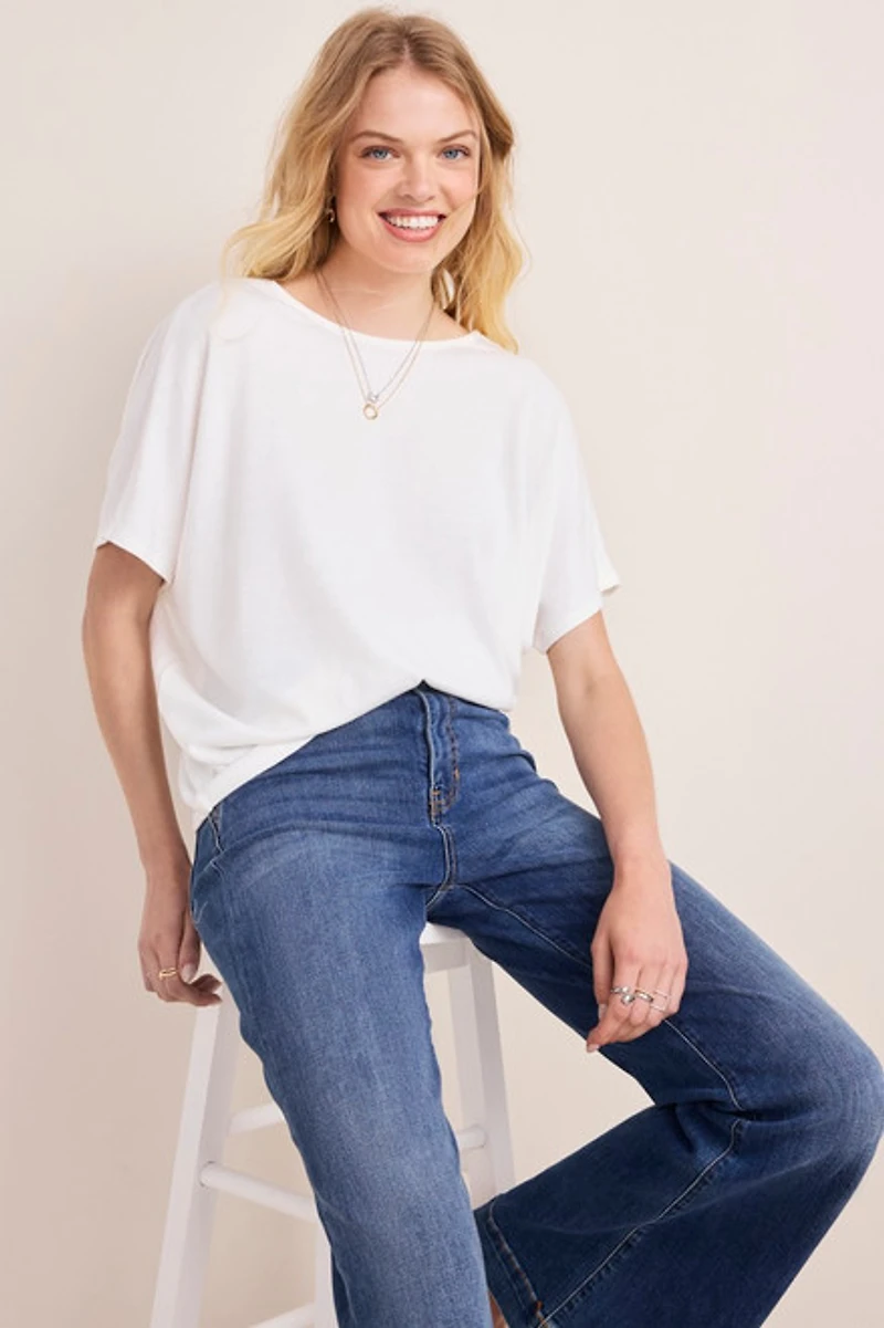 Alice Back Button Dolman Tee